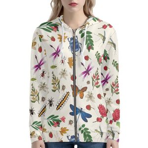 Sudaderas con Capucha Personalizadas al por Mayor, con Estampado Floral, Nueva Moda, Algodón y Poliéster, Sublimación, para Mujer - Product Image 1