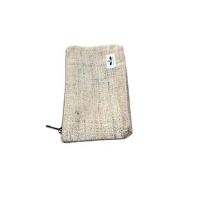 Pochette zippée en chanvre naturel faite à la main, organiseur de cosmétiques écologique, trousse de toilette avec doublure en coton, logo personnalisé accepté - Product Image 4