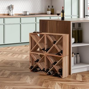 Mango Wood <b>Stackable</b> Wine <b>Crate</b> 2-Bottle Rustic Wholesale | Handcrafted India - Product Image 3