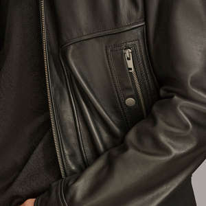 Chaqueta Bomber de Piel de Oveja Genuina, Estilo Cargo con Bolsillos, Chaqueta de Aviación de Alta Calidad para Hombre, Impermeable y Ecológica - Product Image 5