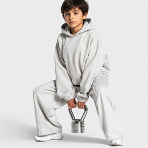 Oversized Kid Boys Tracksuit <b>Set</b> Kids Two Piece Fleece Outfit Boys Fleece <b>Set</b> Manufacturer Private Label Kids Fleece Tracksuit - Product Image 6