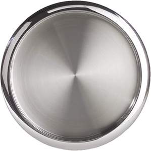 Plateau et assiette de service ronds en acier inoxydable poli, modernes et écologiques, pour la restauration, les bars et les traiteurs - Product Image 2