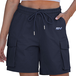 Shorts cargo pour femmes sur mesure, respirants, couleur unie, impression de logo personnalisée, 100% coton, prix bas - Product Image 1
