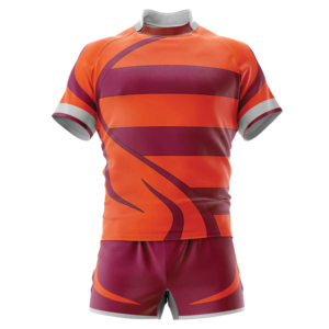 ชุดยูนิฟอร์มรักบี้ผู้ชายแบบ OEM สั่งทำพิเศษ สีสันตัดกัน พิมพ์ลายแบบ Sublimation แขนสั้น กระชับรูป ระบายเหงื่อได้ดี เหมาะสำหรับทุกฤดูกาล - Product Image 6