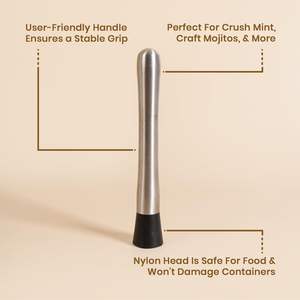 Kit de Coctelería de Acero Inoxidable, Herramienta Premium para Triturar Frutas, Accesorio para Mezclar Cócteles y Mocktails, Exportación Directa desde India - Product Image 3