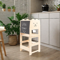 Marchepied pour enfants Tour d'apprentissage Montessori à 5 niveaux Tour de bambin debout réglable pour comptoir de cuisine