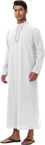 Thobes Jubbah pour hommes à manches longues, style koweïtien moderne, thermiques, grandes tailles, blancs, fabricant 2026, haute qualité, Daffah Dubai Thobes - Product Image 2