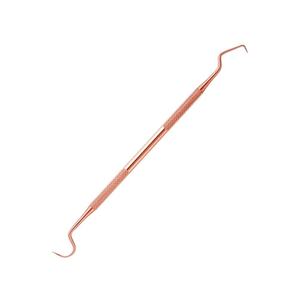 Dental Sickle Scaler Manual Knurled <b>Grip</b> Rose Gold Stainless Steel Class I Instrument - Product Image 1