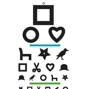 Tabla de visión pediátrica de 20 pies / 6 m, herramienta eléctrica para pruebas de la vista para niños, uso hospitalario, examen de agudeza visual - Product Image 1