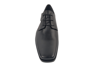 Zapatos Oxford de Vestir para Hombre, de Piel Negra de Oveja, con Cordones, para Oficina y Carrera Profesional, Color Sólido, Suela de Goma, Logotipo Grabado - Product Image 2