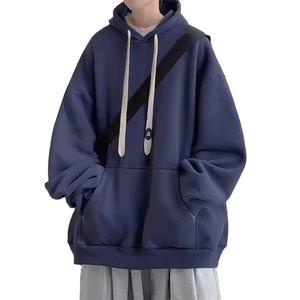 ชุดเสื้อแจ็กเก็ตมีฮู้ดสำหรับผู้ชาย, ชุดเสื้อสเวตเตอร์มีฮู้ดโอเวอร์ไซส์สำหรับฤดูใบไม้ร่วงและฤดูหนาว - Product Image 5