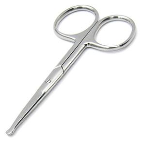 Tijeras Curvas Pequeñas para Cabello de 3.7 pulgadas - Tijeras de Acero para Vello Púbico, Facial y Barba, Tijeras para Recortar Nariz y Bigote, Tijeras para Uñas de Bebé - Product Image 3