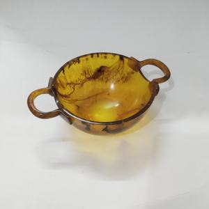 Bols de service en résine design avec poignées – Ensemble de vaisselle décorative contemporaine pour la salle à manger, les cadeaux, les fêtes de déménagement et les occasions festives - Product Image 3