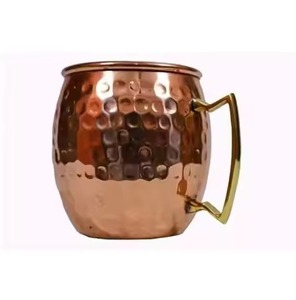 Mug en cuivre finition antique avec motif martelé à prix de gros - Product Image 3