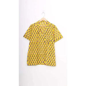 Ensemble de pyjama court décontracté pour femme, imprimé à la main, en satin 100 % coton respirant, taille élastique, lavable en machine, collection 2026 - Meilleures ventes - Product Image 2