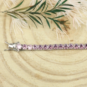 S925 Gold Plated Moissanite Engagement <b>Bracelet</b> Gradient Blue <b>Rainbow</b> Design Fashionable Accessories for Girls - Product Image 6