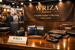 WRIZA Porte-cartes en cuir véritable de 5 pouces, design fin et durable avec finition texturée, portefeuille compact pour hommes et femmes, professionnel - Product Image 6