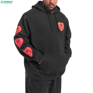 Customized Unisex <b>Thick</b> <b>Fleece</b> Winter Pullover Hoodie-Breathable Quick Dry Polyester/Cotton Solid Color Long 2 Pcs - Product Image 3