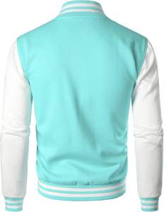 New Men's Basic Leather Letter Man Baseball Varsity <b>Jacket</b> Bomber Outwear Baseball Letterman Varsity <b>Jacket</b> - Product Image 4