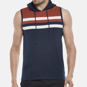 Sudadera con Capucha sin Mangas para Hombre, Corte Regular, Color Sólido, Algodón French Terry, Ropa Casual de Verano, Sudadera sin Mangas - Product Image 1