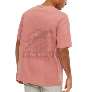Camiseta holgada y transpirable con estampado urbano para hombre, muy vendida, 100% algodón, ligera, camisetas extragrandes para hombre - Product Image 2