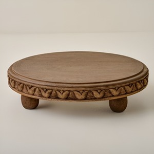 Base Redonda de Madera para Pastel, Hecha a Mano, Duradera, con Estilo Moderno y Antiguo, para Mesa de Postres en Ocasiones Especiales y Exhibición de Catering - Product Image 1