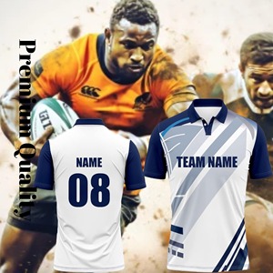 ชุดกีฬาแบบสั่งทำพิเศษ พิมพ์ลายแบบ Sublimation เต็มตัว ผ้าโพลีเอสเตอร์ 100% ทนทาน เสื้อรักบี้ ชุดฟุตบอล เสื้ออเมริกันฟุตบอล - Product Image 3