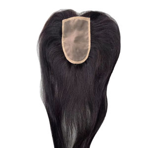 Topper de cheveux humains 2x5 en dentelle pour femmes - Cheveux indiens Remy naturels, ondulations Water Wave et Deep Wave Taz Hair BD - Product Image 4