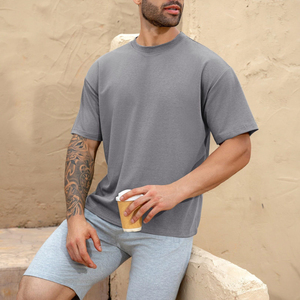 T-shirt surdimensionné personnalisé, coupe ample, mélange de coton, décontracté, streetwear d'été, épaules tombantes, manches courtes, t-shirts confortables - Product Image 6