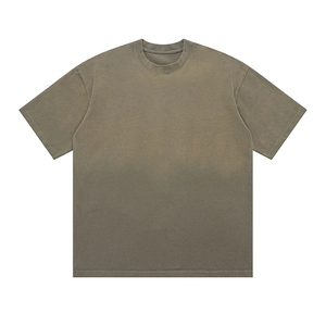T-shirt en coton noir uni pour homme, manches courtes, col rond, coupe classique, jersey décontracté, couleur unie - Product Image 2
