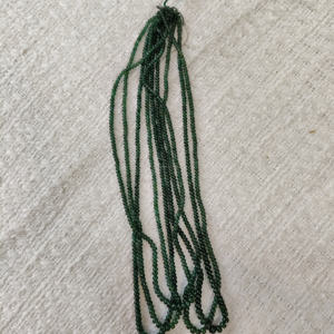 Perles rondes lisses ombragées d'émeraude pierre en vrac faite à la main pour la fabrication de bijoux collier brin fait à la main faisant des bijoux - Product Image 2