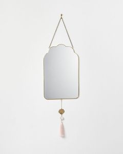 Customized Shape Hanging Wall <b>Mirror</b> with Metal Border Wall Hanging <b>Mirror</b> | Decorative GoldenBorder <b>Mirror</b> With Chain - Product Image 6