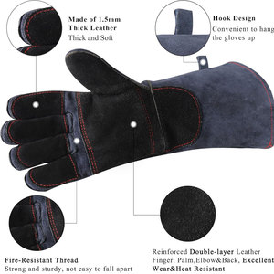 Guantes de seguridad con revestimiento de PU de alta calidad, resistentes a impactos TPR, para venta en línea, precio al por mayor. - Product Image 4