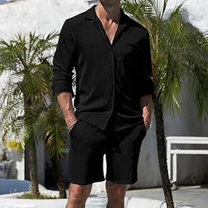 Conjunto de Pantalones Cortos para Hombre, Talla Grande 5XL, con Logotipo Personalizado OEM de Fabricante Pakistaní, Camiseta de Manga Corta con Estampado, Conjunto de Verano - Product Image 4