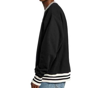 Sweat-shirt à col rond pour homme personnalisé, coupe ample, taille plus, 100% coton, uni, teint, tricoté épais, décontracté, pour l'hiver - Product Image 2