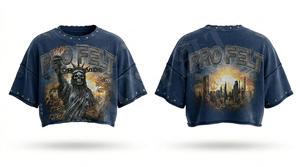 T-shirt Homme Personnalisé 100% Coton, Coupe Ample Respirante, Manches Courtes Épaules Tombantes, Style Hip Hop, Col Effiloché avec Rivets - Product Image 2