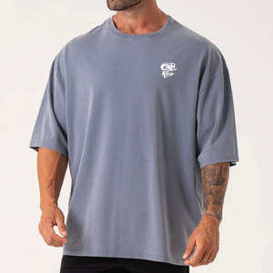 Casual <b>Gym</b> Wear Lightweight Breathable Fabric Oversized <b>Pump</b> <b>Cover</b> Tees Men Loose Fit Training Street Style - Product Image 1
