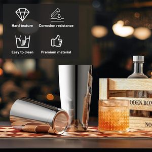 Coctelera Boston de Acero Inoxidable con Diseño Antiderrames, para Cócteles y Mocktails, Accesorios para Cócteles - Product Image 6