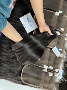 Extensiones de Cabello Liso Natural Negro, Tejido a Máquina, Cabello Humano Vietnamita Virgen de Alta Calidad, Listo para Enviar - Product Image 5