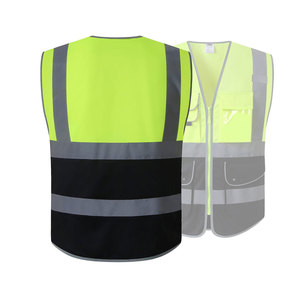 Gilet de sécurité réfléchissant haute visibilité unisexe en polyester, vêtements de travail avec poches et fermeture éclair, imperméable et résistant aux acides - Product Image 2