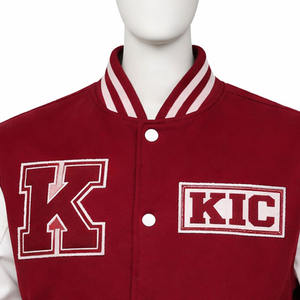 Vintage Style Baseball Bomber <b>Jacket</b> Custom Chenille <b>Patchwork</b> Men’s Varsity Outerwear Letterman <b>Jacket</b> With Leather Sleeves - Product Image 2