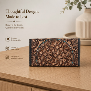 Hand Tooled Genuine Leather Sunflower Women's <b>Wallet</b> Handmade Vintage Western <b>Long</b> <b>Wallet</b> Floral Bifold Cash <b>Wallet</b> for Women - Product Image 2