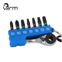 Outil à main OEM, porte-embouts 8 pièces PH1-T30, porte-clés à cliquet, longueur totale 13, finition phosphate de manganèse, pour perçage du bois, fabriqué à Taïwan