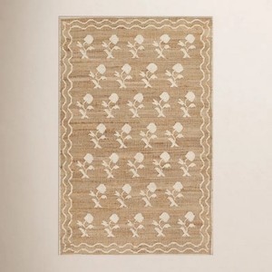 Alfombra de Yute Natural Tejida a Mano con Diseño Geométrico Oriental, Ecológica, de Pelo Corto, para Sala de Estar y Decoración del Hogar - Product Image 1