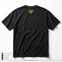 T-shirt noir à manches courtes pour homme avec impression de lion jaune, col rond, coupe décontractée, jersey respirant, design régulier