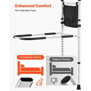 Sponda letto regolabile in altezza per supporto anziani, corrimano in PU con tubo in acciaio al carbonio - Product Image 4