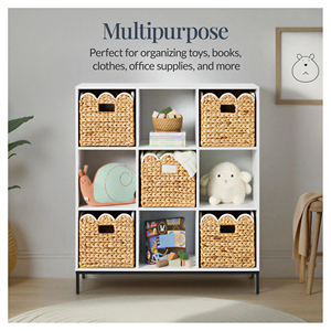 Panier de rangement festonné en jacinthe, vente chaude, fait main, naturel, écologique, organisateur de décoration intérieure, fabricant - Product Image 6