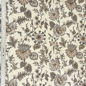 Tissu d'ameublement imprimé floral Gia Jacobean au mètre, élégant motif floral botanique pour meubles et décoration intérieure - Product Image 2