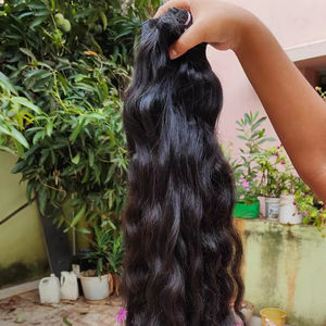 ผมมนุษย์ทอจากอินเดียผมแท้ไม่หลุดร่วงไม่พันกัน - Product Image 1