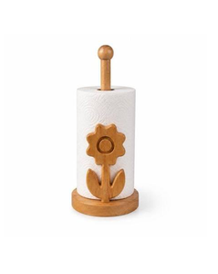 Portarrollos de Papel de Madera Ecológico, Decoración para el Hogar, Soporte de Papel de Cocina con Diseño Floral, Estante de Cocina - Product Image 1